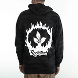 Black Camo Flame Hoodie